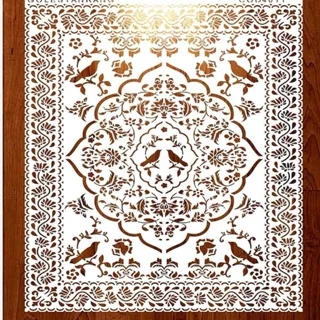 شابلون استنسیل فرش طرح پرنده گان
