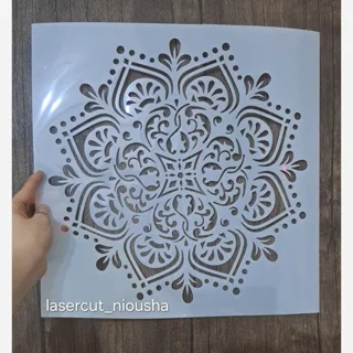شابلون استنسیل ماندلا مربع